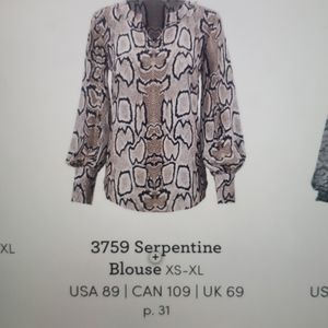 Cabi Serpentine blouse XL